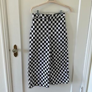 Hollister checkered wide leg pants, never worn!